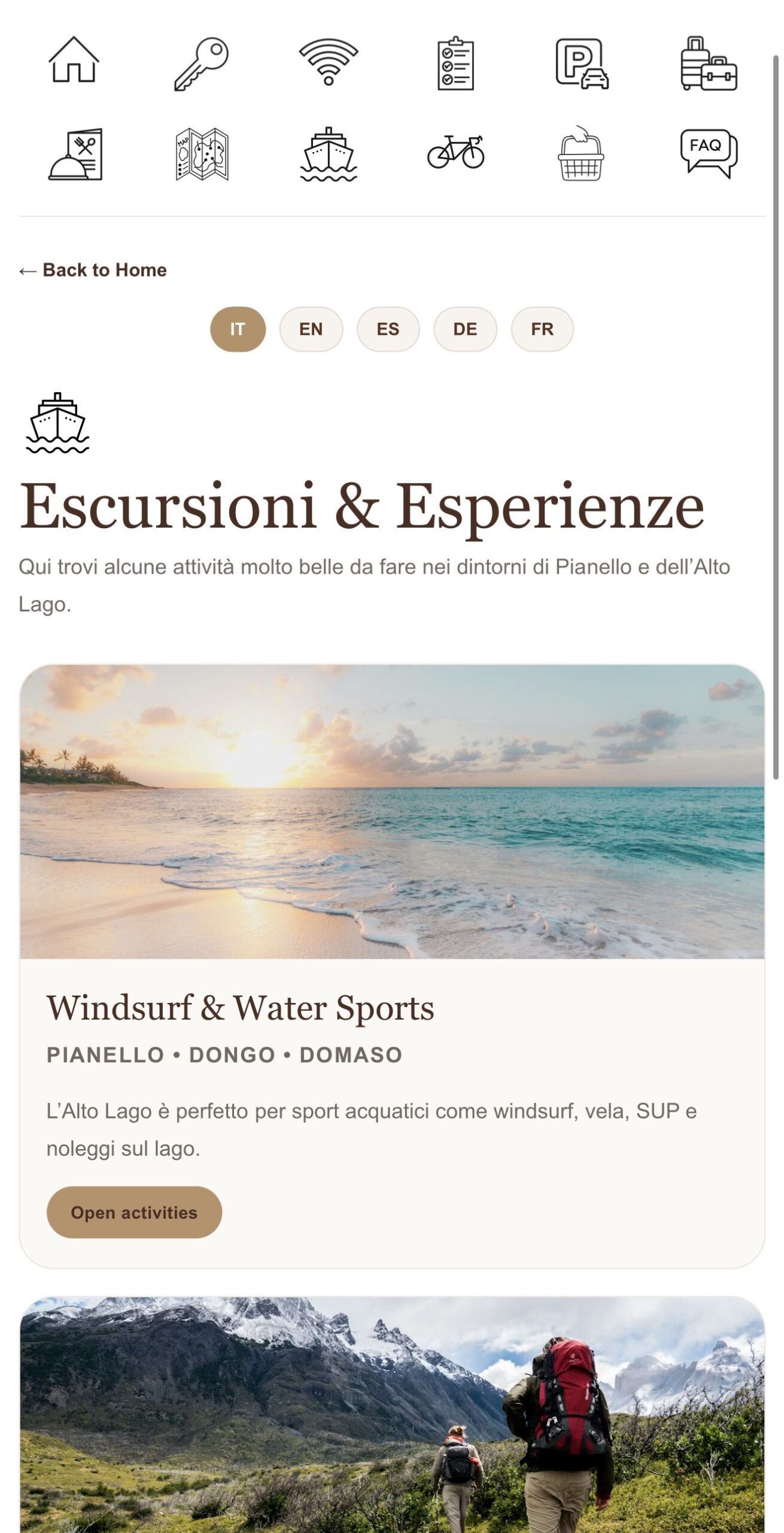 Escursioni e esperienze
