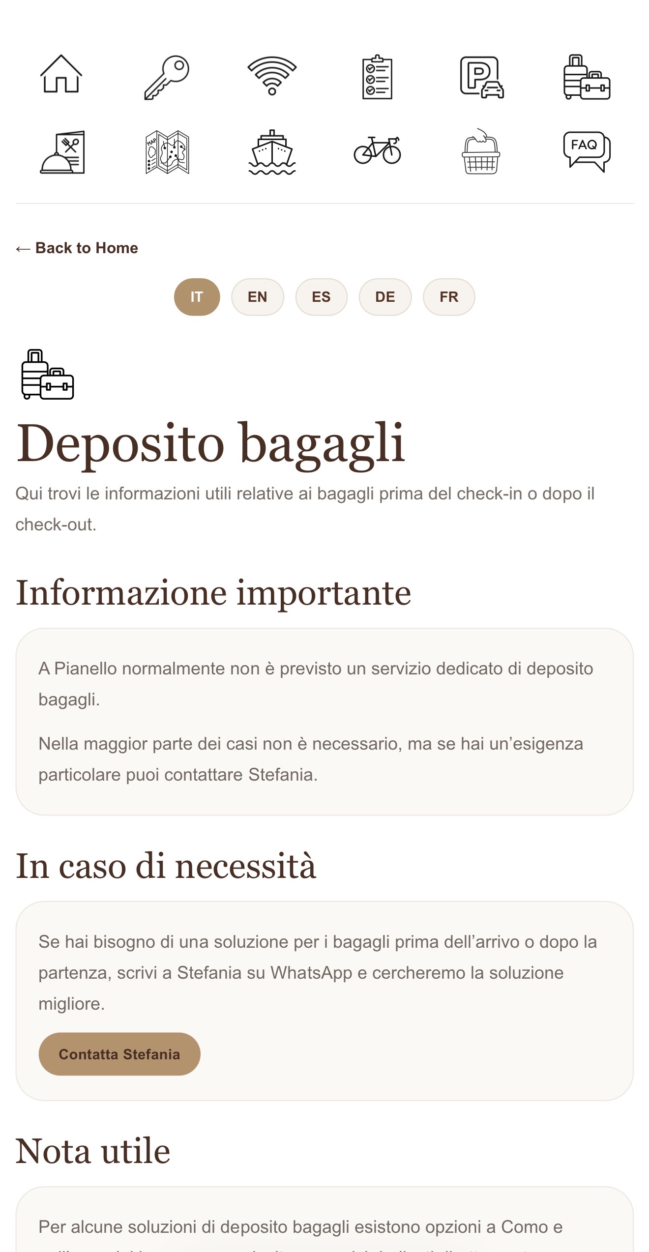 Deposito bagagli